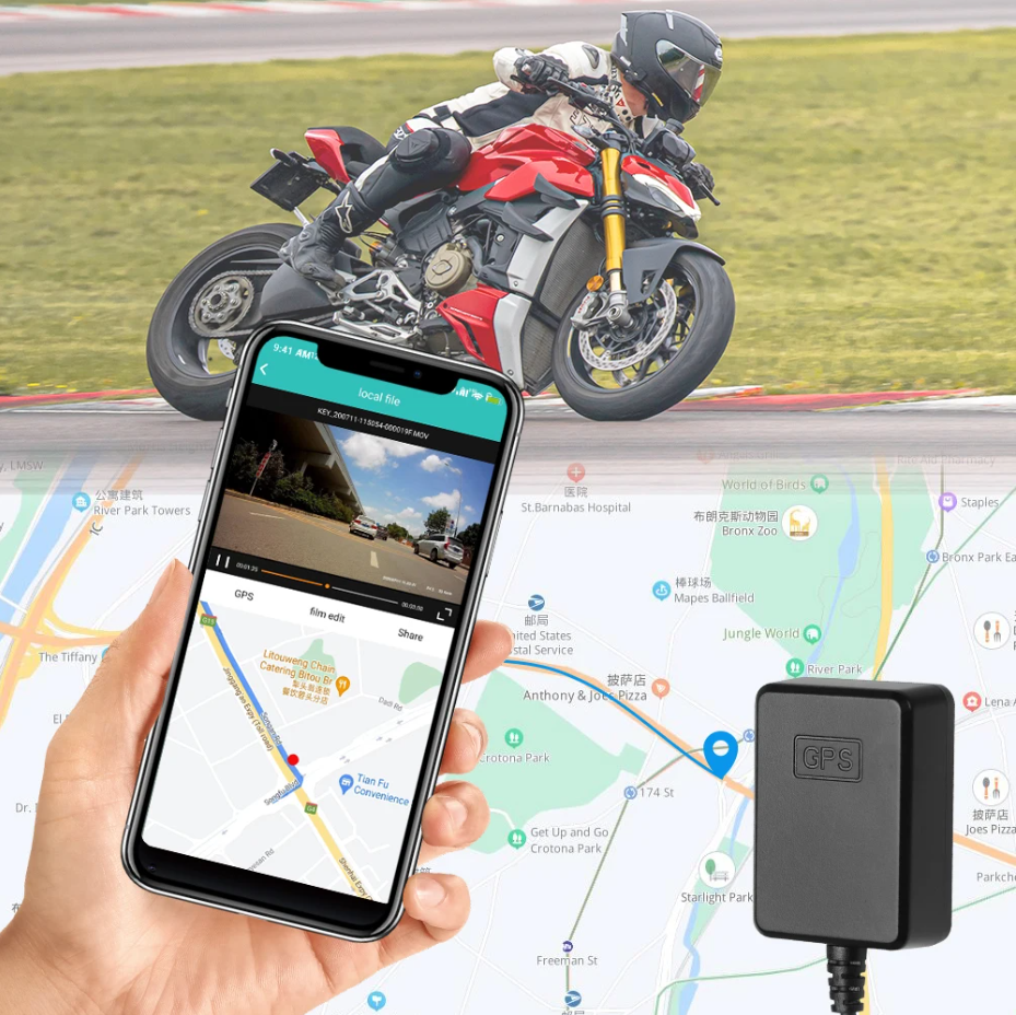 VSYS SYS WiFi motorbike Dash cam Dual 1080p FHD motorcycle DVR ...