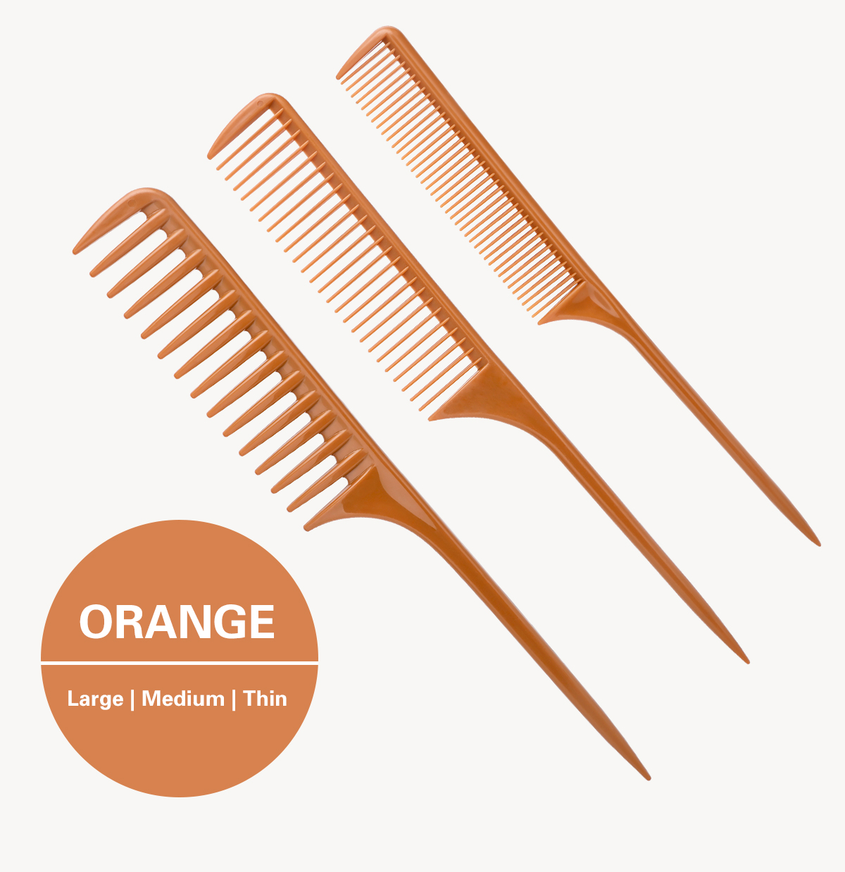 3-piece Set Pointed Tail Comb Hairdressing Big Tooth Comb Plate Hair ...