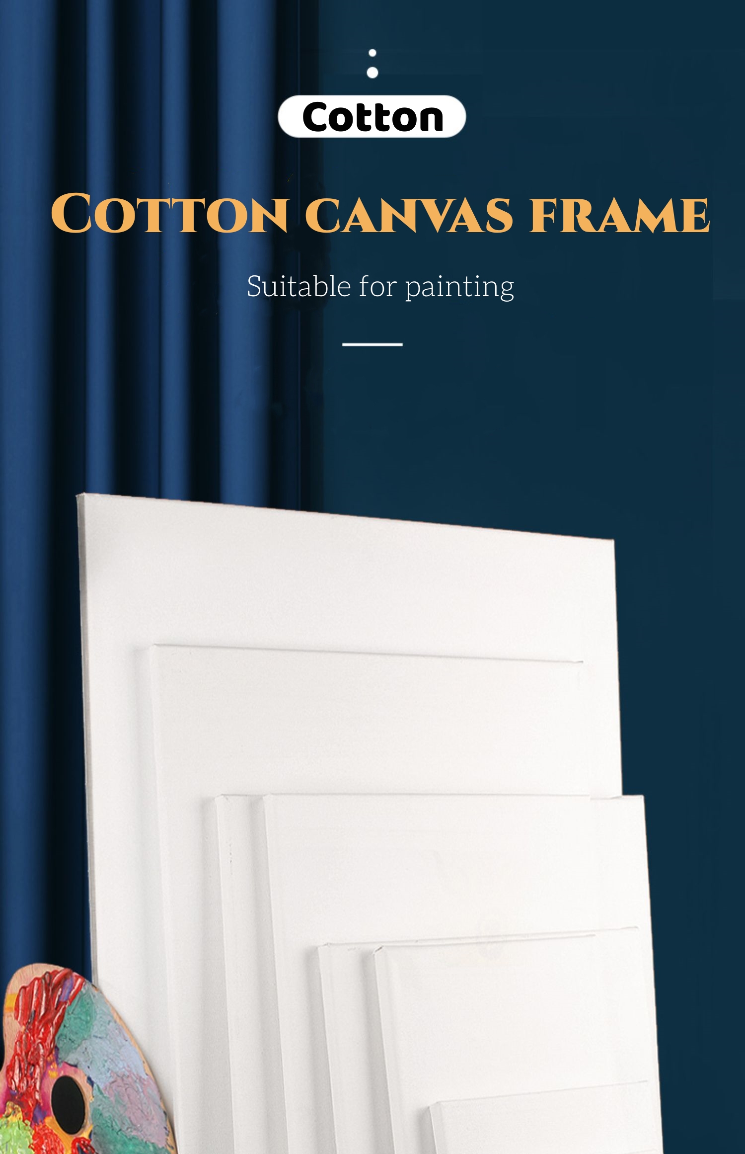 【BIG SIZE】 Canvas Board Painting Plain with Wooden Frame | Shopee ...