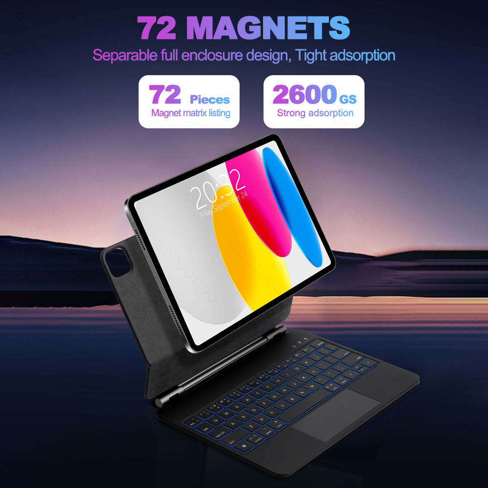GOOJODOQ Magic Keyboard for IPad Pro 11 12.9 Air 4 5 10th Gen Mini 6 ...