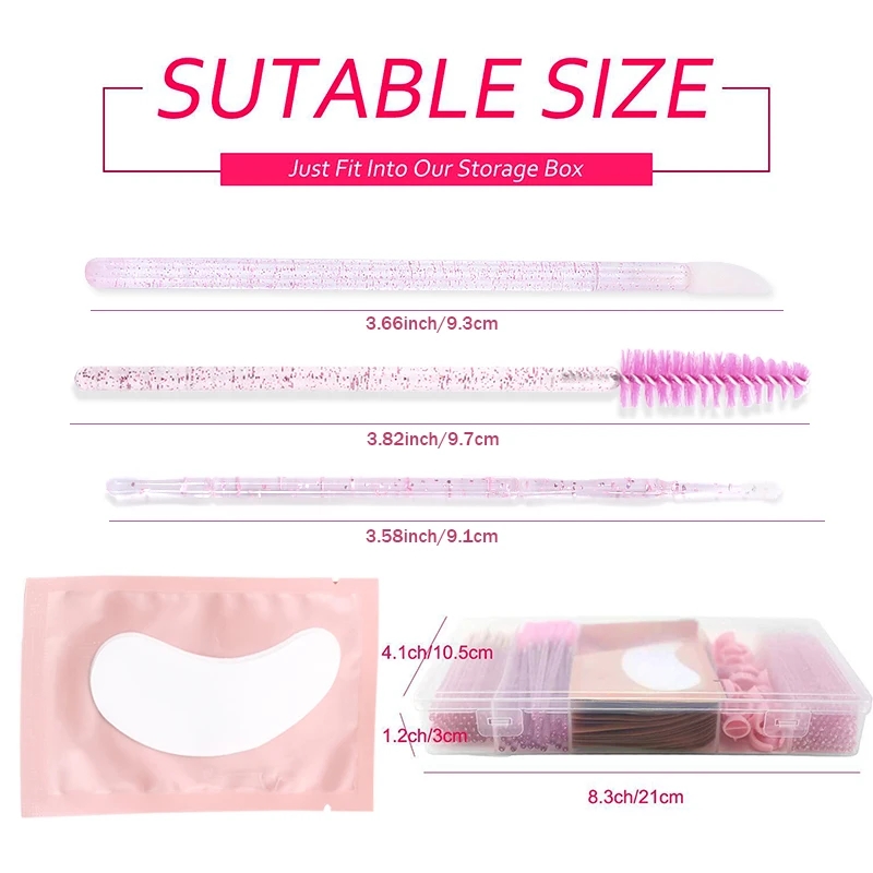 Eyelash Extension Set With Box lashes Micro Brush Tape Glue Ring Eye ...
