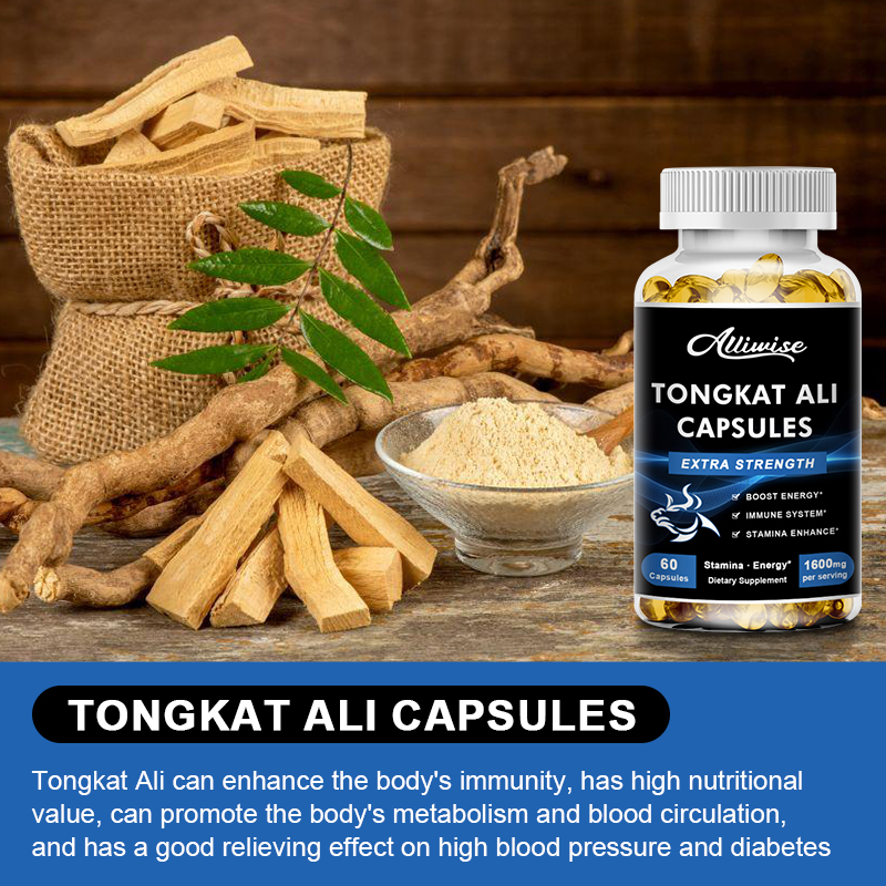 Alliwise Tongkat Ali Maca Capsules Antifatigue Relief Gout Build