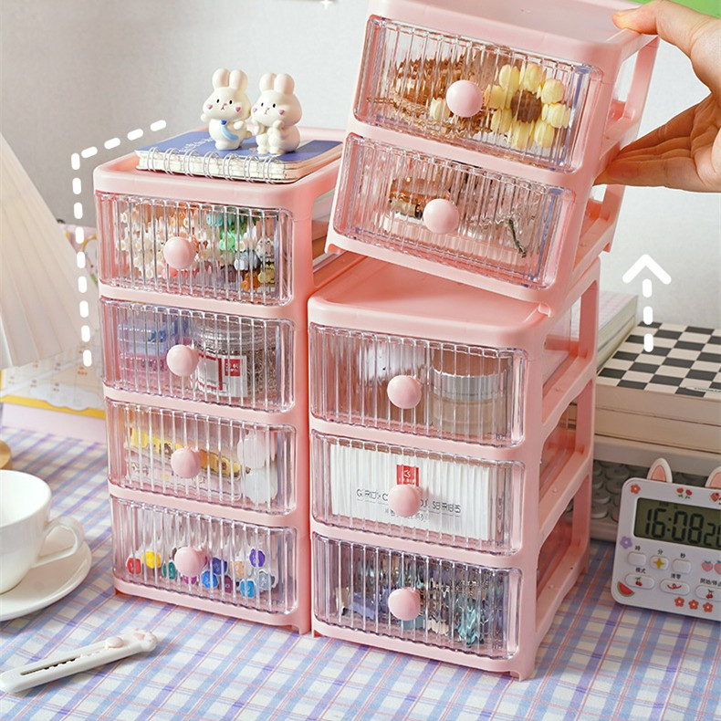 Mini Desktop Storage Box Drawer Style Cabinet Storage Box Cosmetics ...