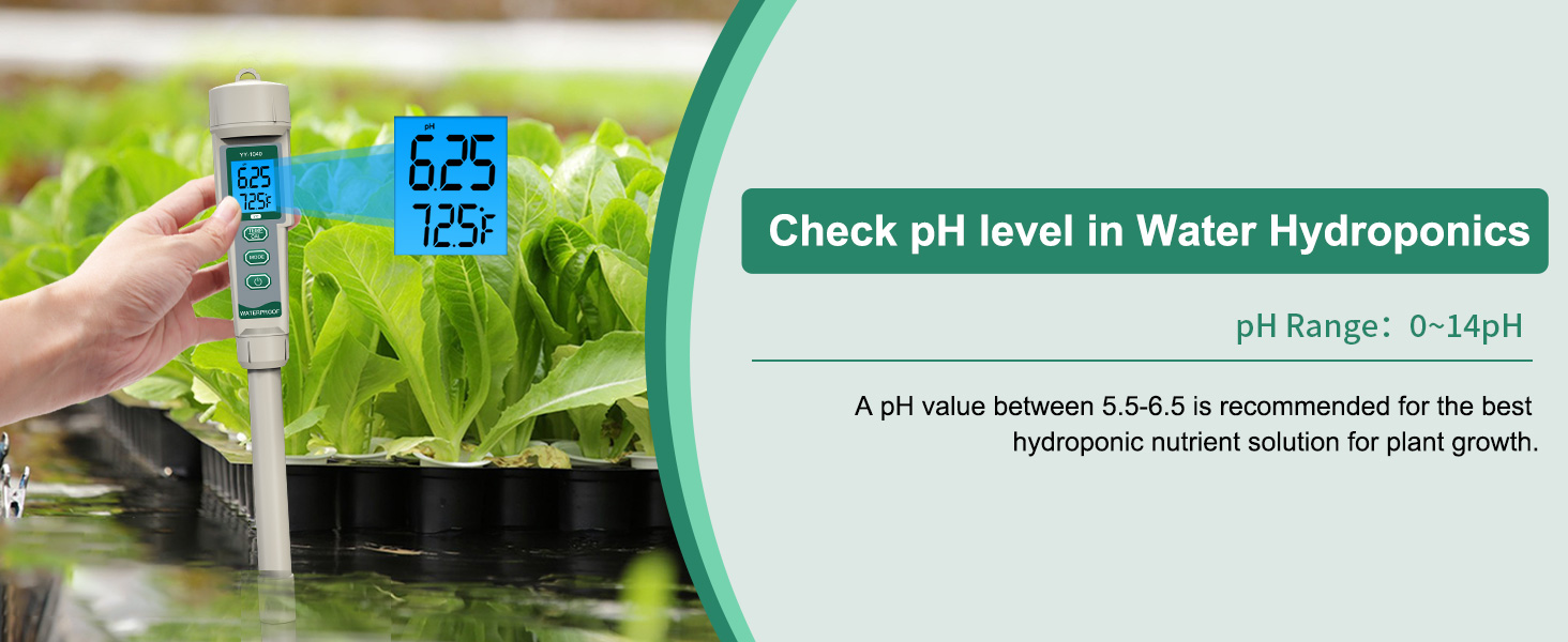 PPM Meter hydroponics, 4 in-1 EC TDS Temp pH Tester for Water ...