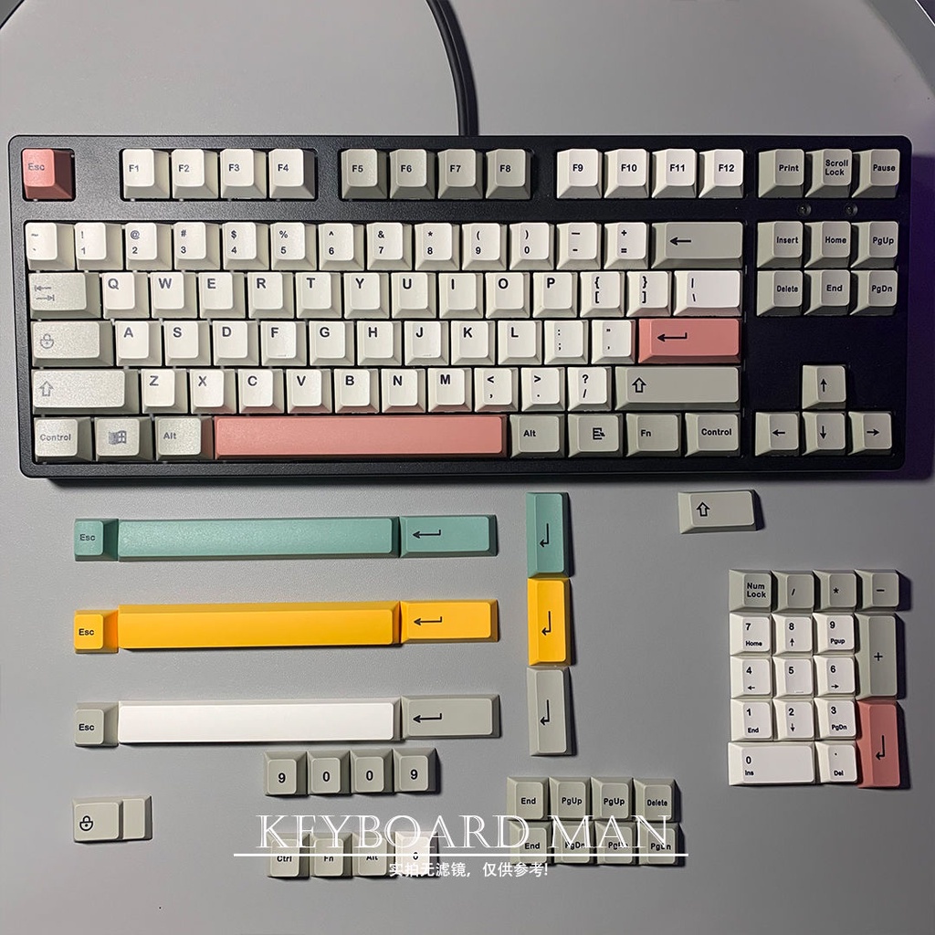 Green Retro 9009 Greek 147Keys/Set Keycaps PBT Cherry Profile DIY ...