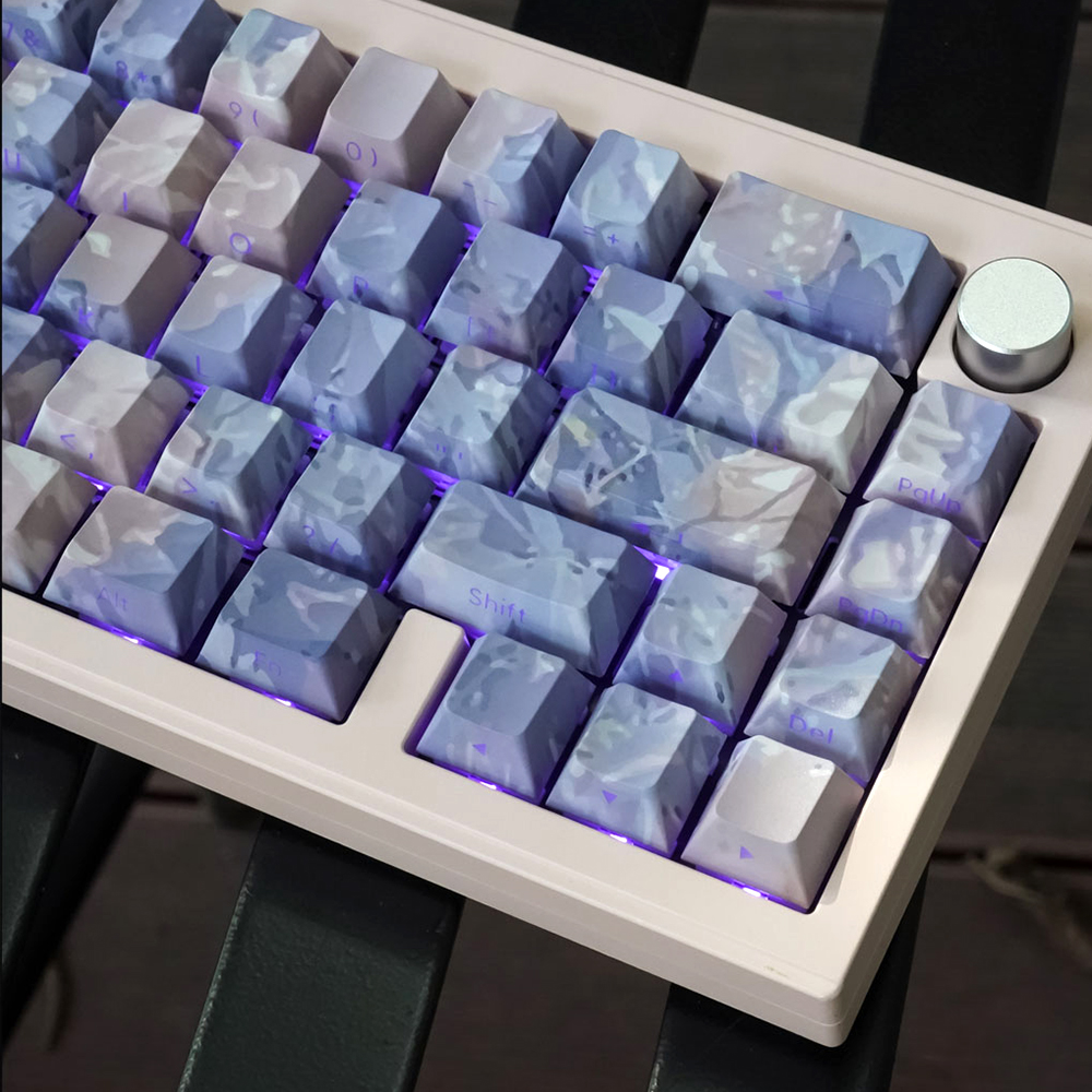 Five-Sided Sublimation Lateral Carving Keycaps 129Keys/Set PBT Cherry ...