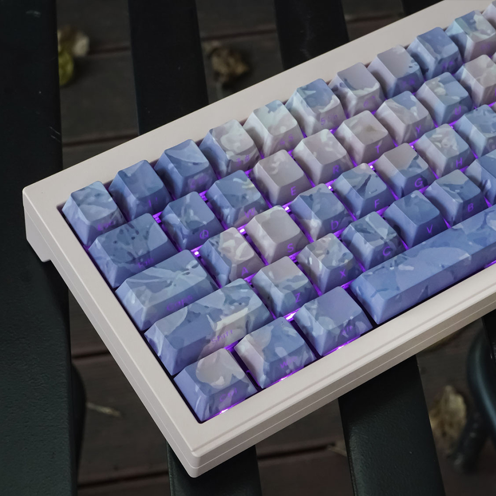 Five-Sided Sublimation Lateral Carving Keycaps 129Keys/Set PBT Cherry ...