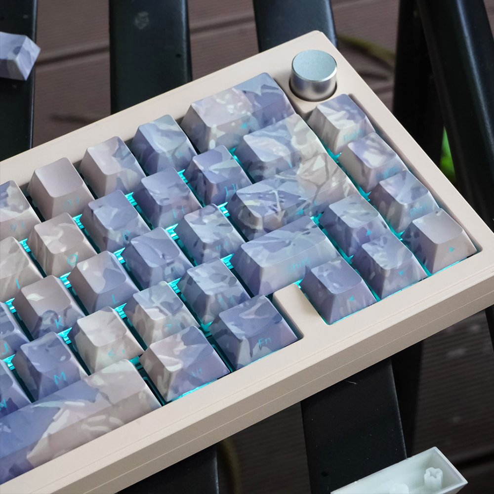 Five-Sided Sublimation Lateral Carving Keycaps 129Keys/Set PBT Cherry ...