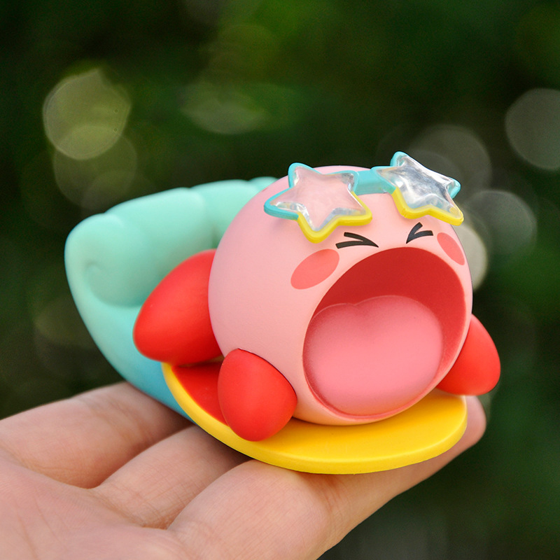 6Pcs/Set 4-6cm Japan Nintendo Game Kirby Figure Watermelon Surfing Star ...