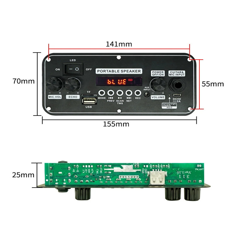 (Local Seller) DC 5V Bluetooth 5.0 MP3 WAV APE Decoder Board 20W