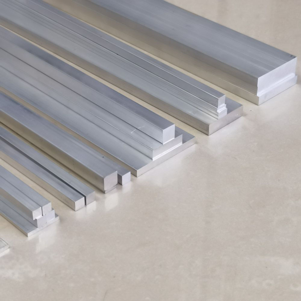 FUYI 3-20pcs Aluminium flat Bar 3-12mm thickness 300mm length square ...