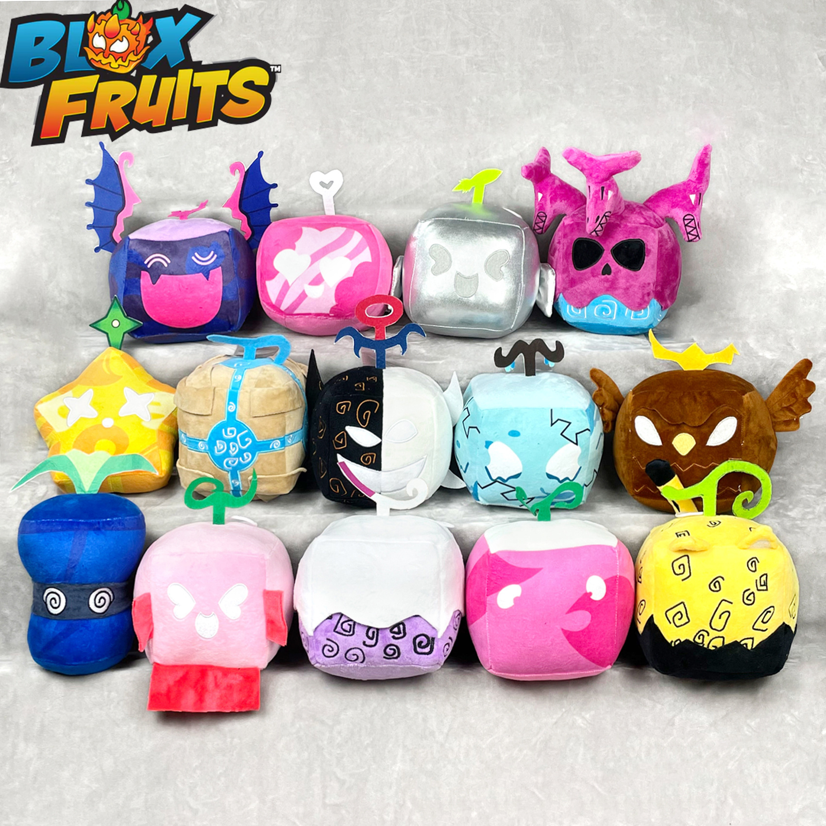 Cute Blox Fruits Plush Toy Cartoon Adventure Game Soft Stuffed