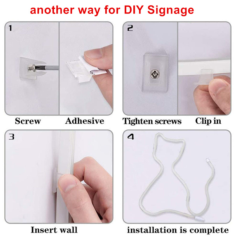 DIY Signage 12V LED Neon flexible strip Light Accessories for Choose ...