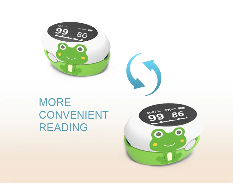 Cute little frog style blood oxygen concentration detector for babies ...