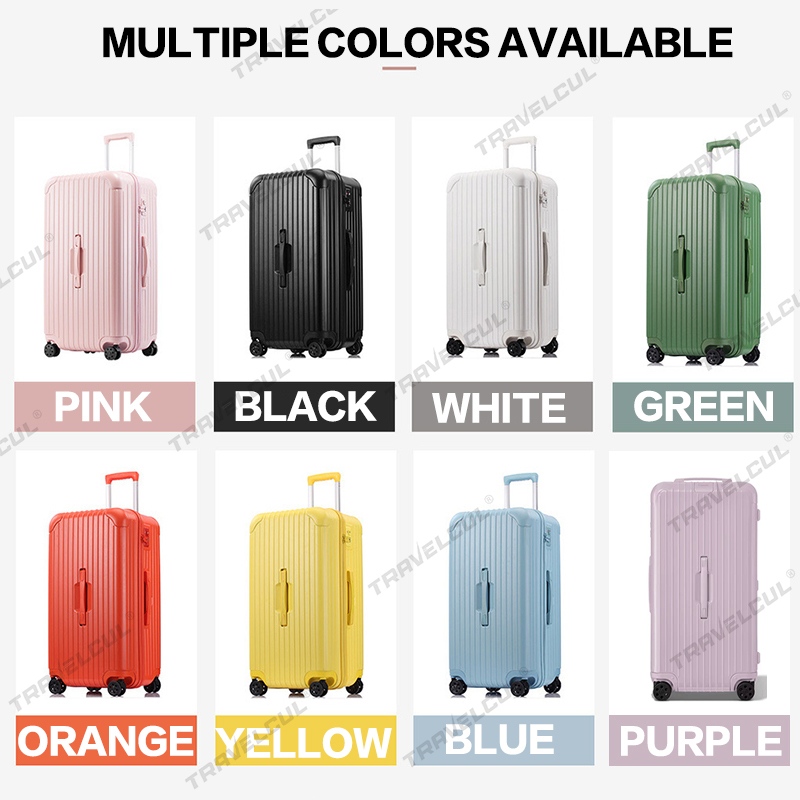 TRAVELCUL 20/26/28/32'' Glossy Luggage TSA Lock Suitcase Luggage Travel ...