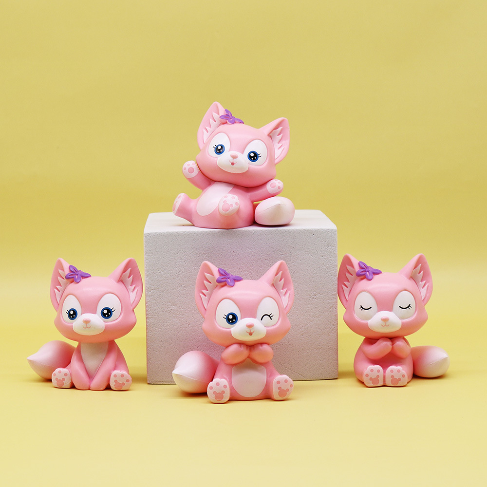 4Pcs/Set 7cm Disney Anime Cartoon LinaBell Figure Cute Kawaii Fox Lina ...
