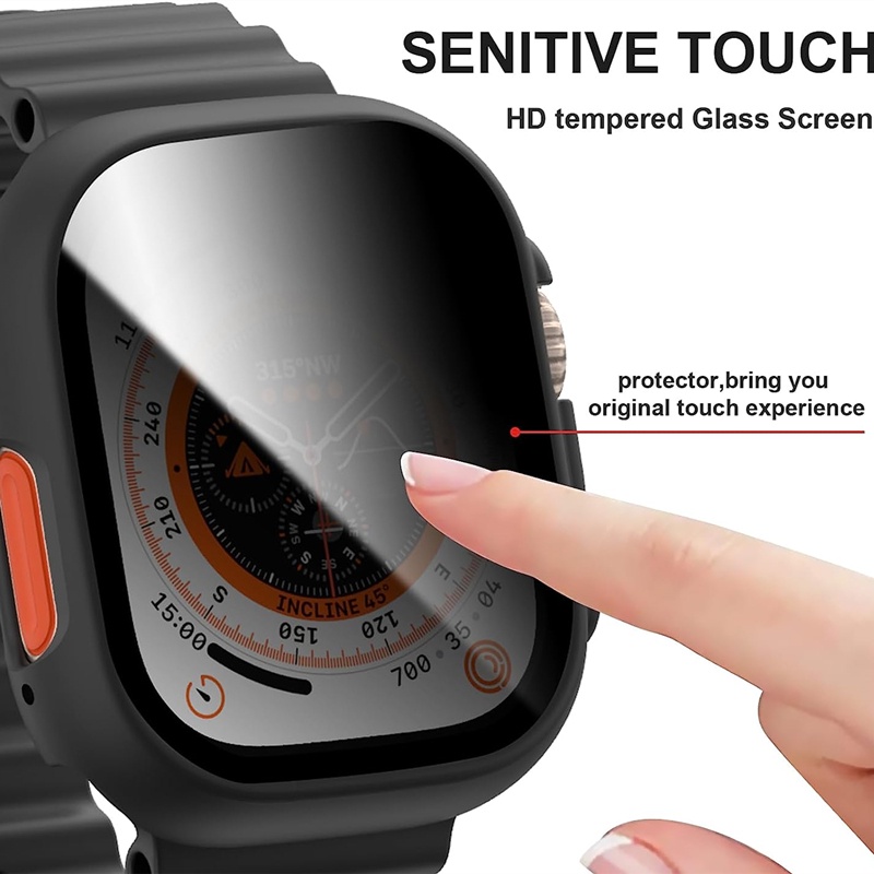 Tempered Glass+Cover for Apple Watch Ultra 49mm 8 44mm 40mm 42mm ...