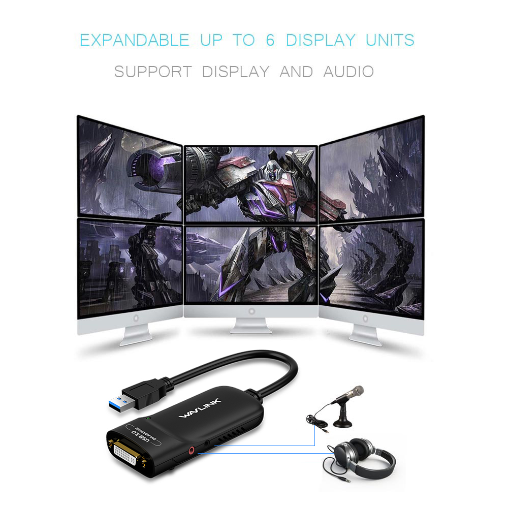 Wavlink USB to DVI External Video Card Graphic Display Adapter supports ...