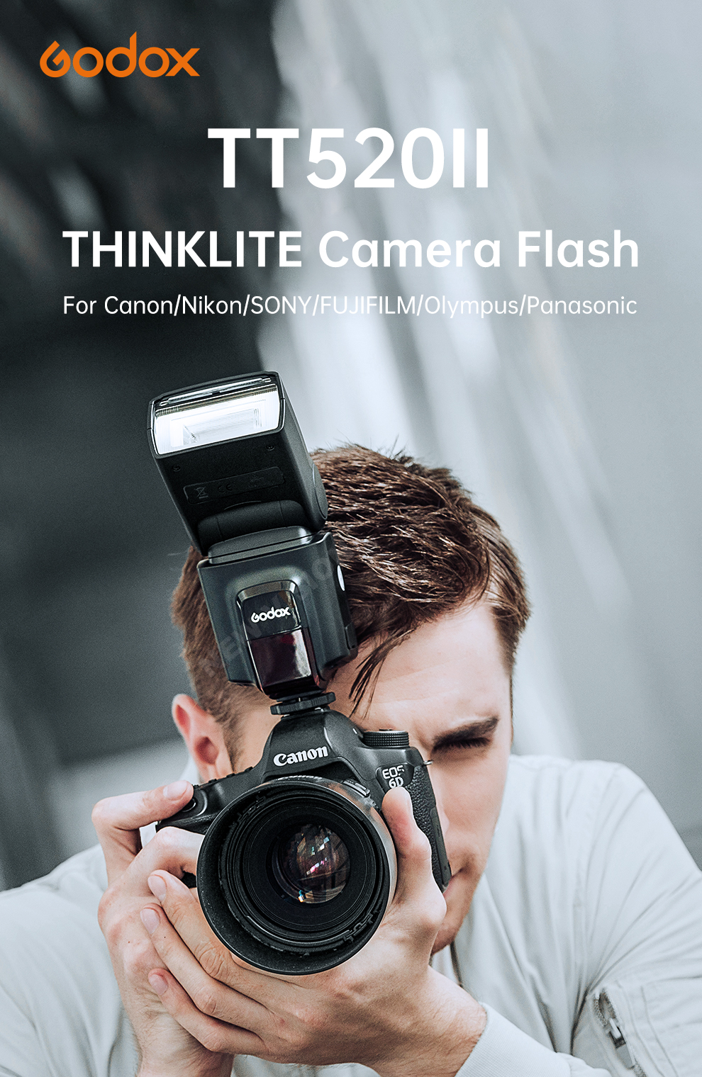 Godox TT520 II Flash TT520II with Build-in 433MHz Wireless Signal ...