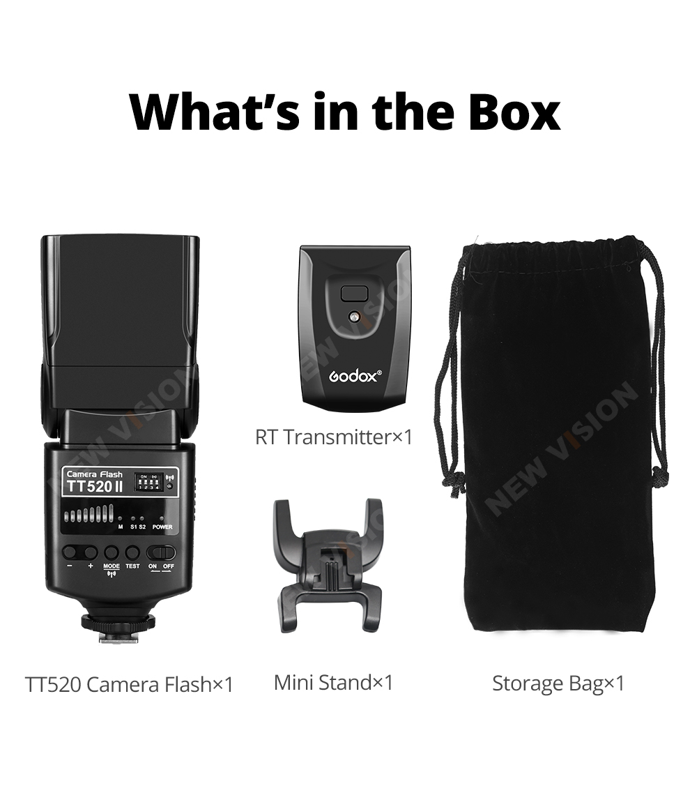 Godox TT520 II Flash TT520II with Build-in 433MHz Wireless Signal ...