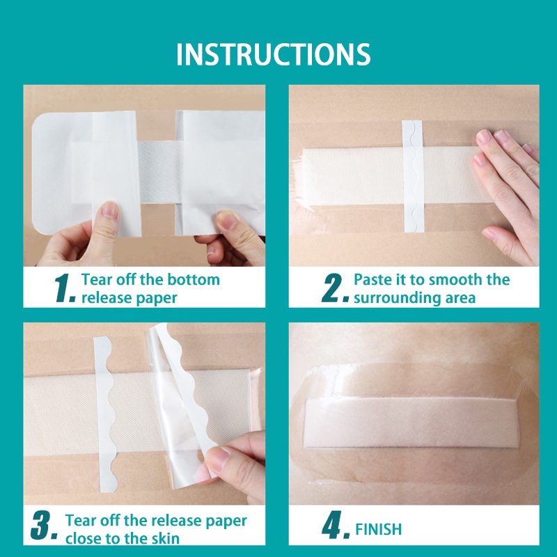 10PCS Medical Sterile Wound Dressing Patch Waterproof Caesarean ...