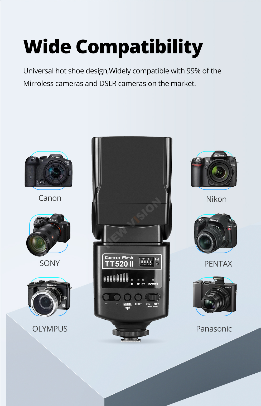 Godox TT520 II Flash TT520II with Build-in 433MHz Wireless Signal ...