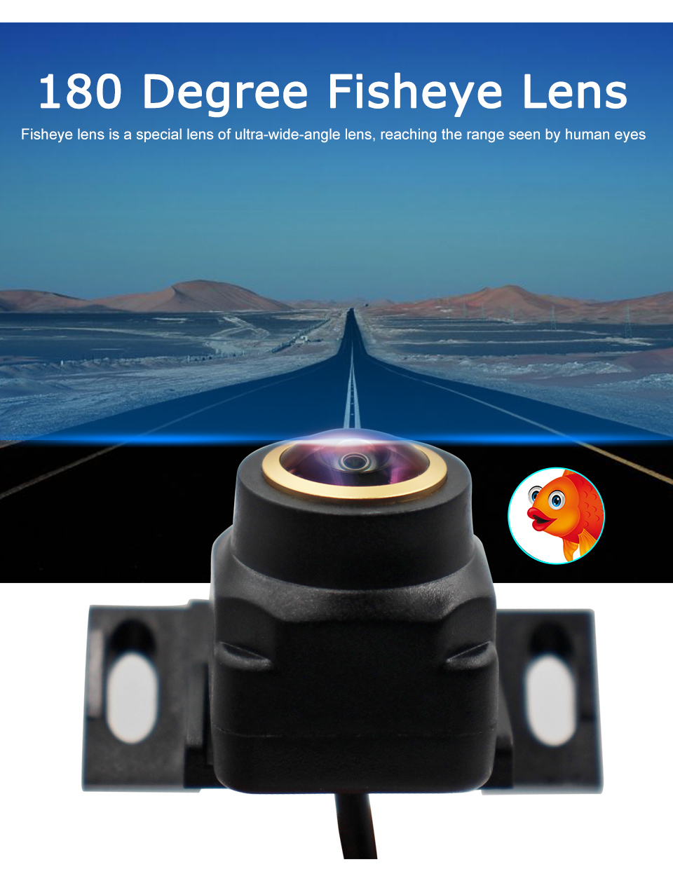 Smartour 180 Degree Golden Lens Night Vision Car Parking Camera Fisheye ...