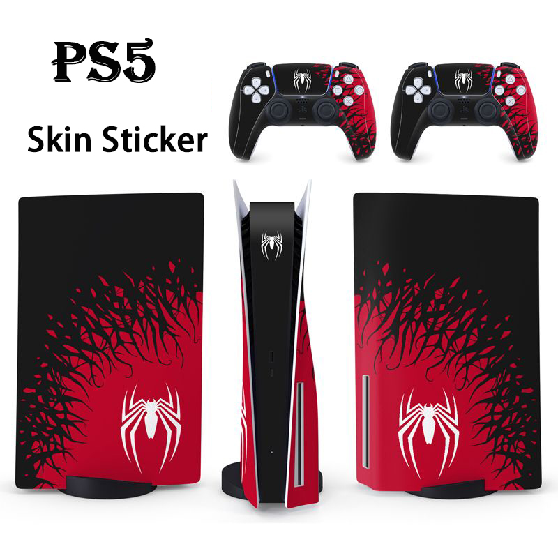 Spider Web Decal Skin Sticker Cover for Both PS5 Disc Edition and ...
