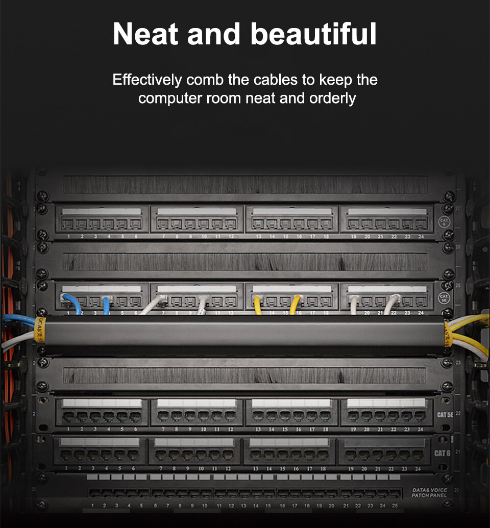 JT-COM Vertical Cable Manager 19 Inch Server Rack 1U Cable Management ...
