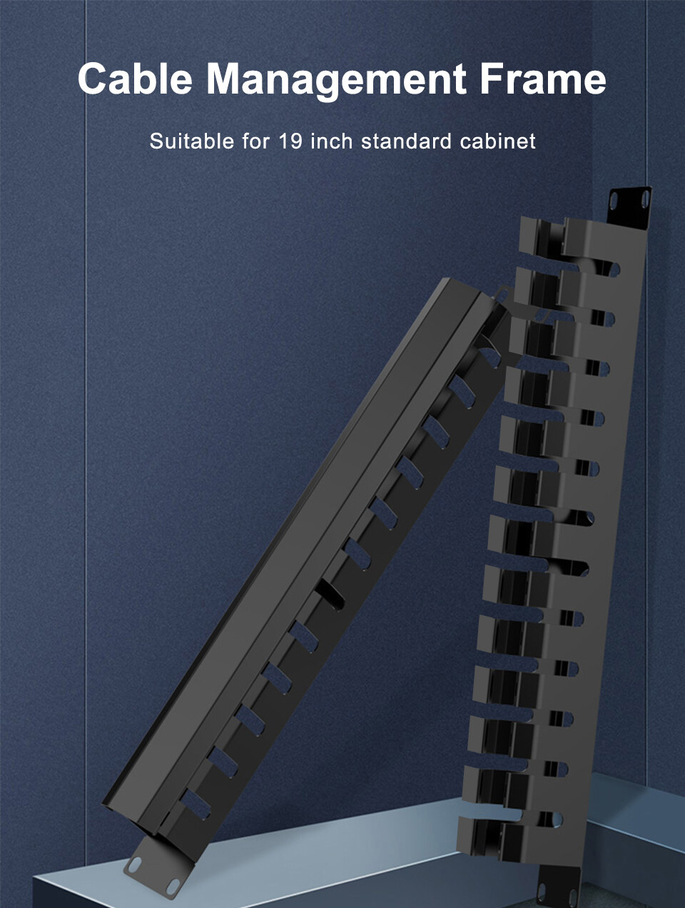 JT-COM Vertical Cable Manager 19 Inch Server Rack 1U Cable Management ...