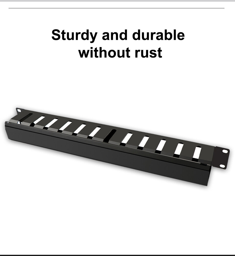 JT-COM Vertical Cable Manager 19 Inch Server Rack 1U Cable Management ...