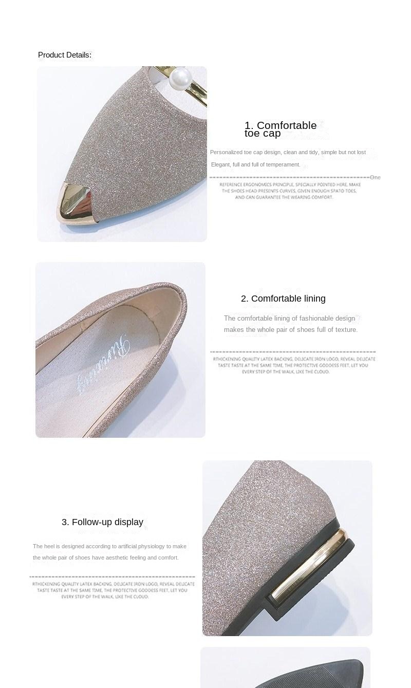QS Women Low Heel Shallow Pointed Toe Low-bottom Comfort Office Shoes ...