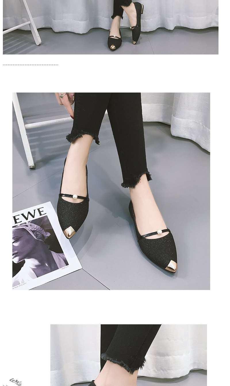 QS Women Low Heel Shallow Pointed Toe Low-bottom Comfort Office Shoes ...