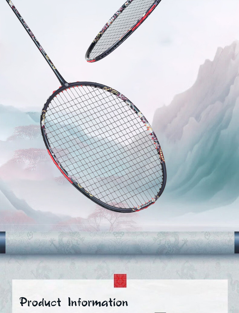 ALP HQ 6U 72±2g Super Light Max 35Lbs 100% Full Carbon Fiber Badminton ...