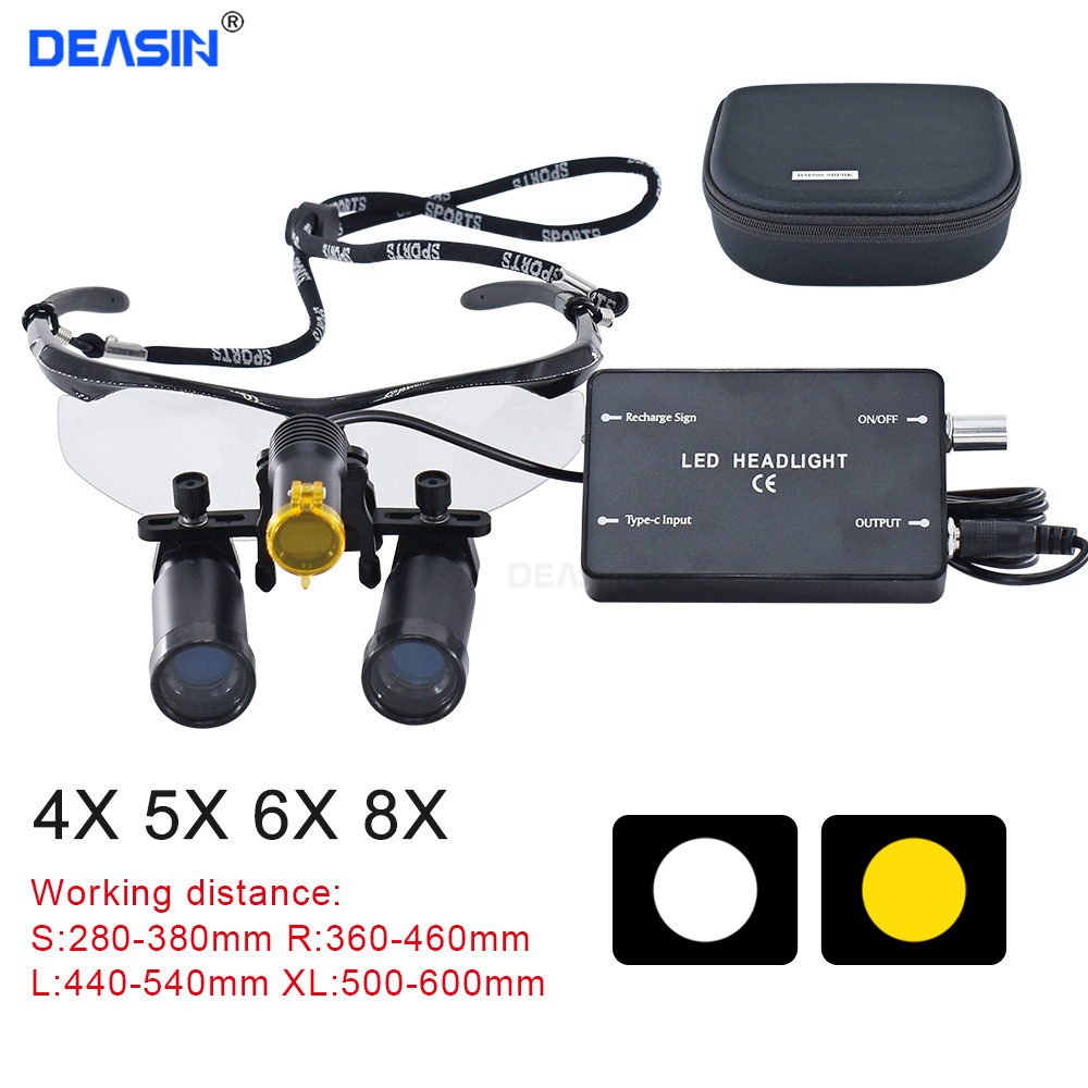 Doctor Dentist With Dental Binocular Loupes In Blue Medical Uniform At Work In Dentistry Clinic Image575930078