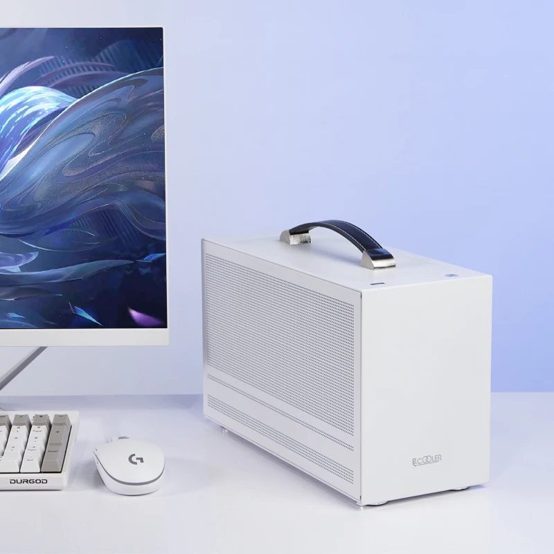 Pccooler I100 ITX MINI Small Case All Aluminum Suitcase Portable HTPC ...