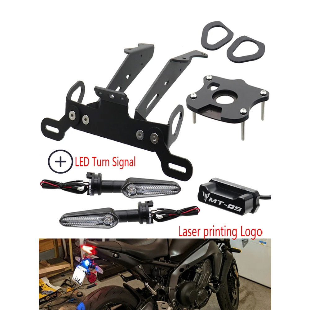 License Plate Tail Frame Bracket With LED Light For Yamaha MT-09 / MT-09 SP (2024-2026) - View #9