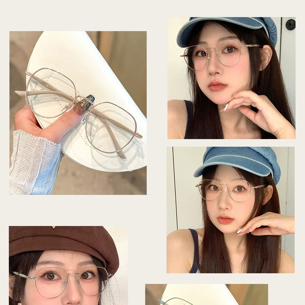 Women Korean Frame Eye Wear Fashion Unisex Eyeglasses Anti-radiation ...