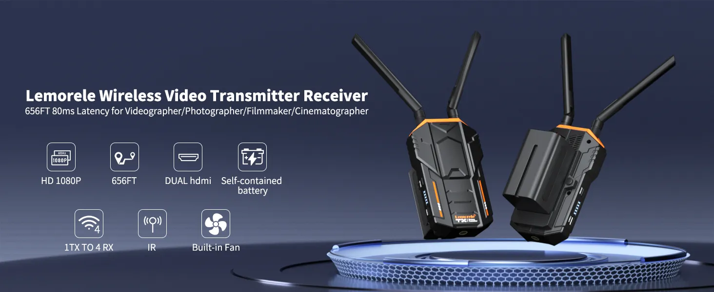 Lemorele R100 plus HDMI Wireless Transmitte and receiver Camera ...