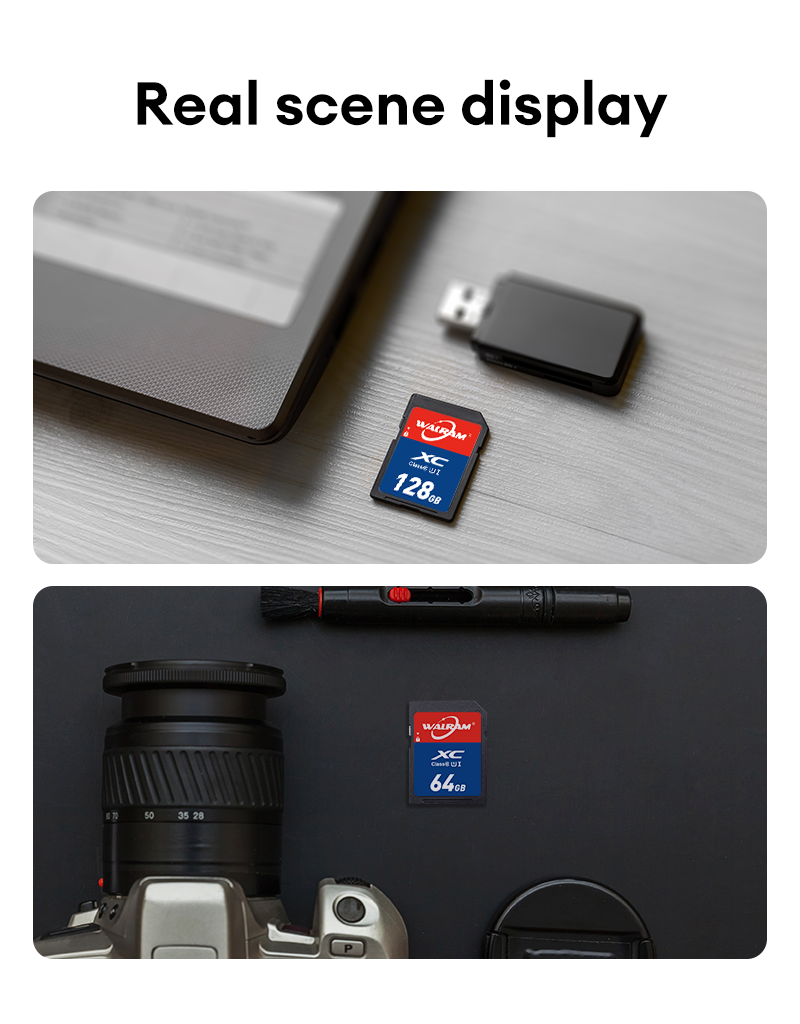 Walram 128GB 256GB SD Card 16GB 32GB 64GB SDHC/XC Normal Full Size ...