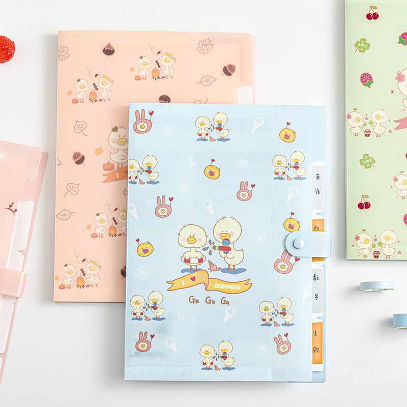 Happy Duck Letter A4 Paper Expanding File Folder 5 Pockets Accordion ...