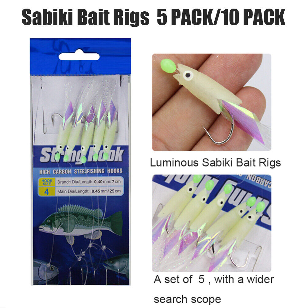 Fishing Lure Sabiki Bait Mackerel Herring Bait Lure Fish Skin Rigs ...