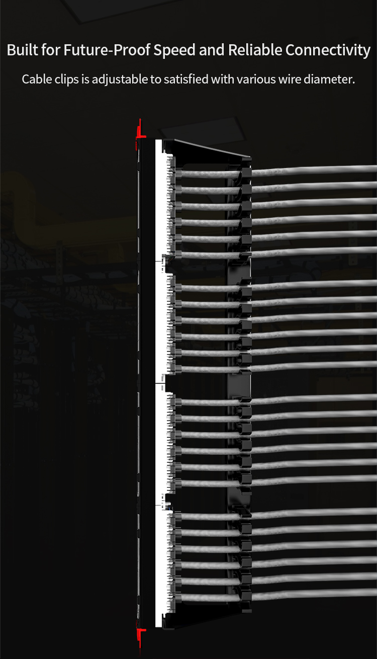 AMPCOM Premium Series CAT6 24 Ports Patch Panel, Rack Mount - 1U, 19 ...