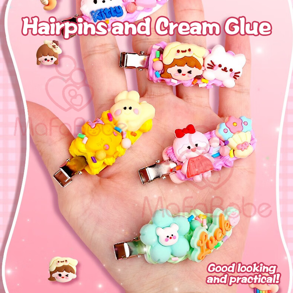 857 /286 PCS Cream Guka Guka Set Sticker Guka Kuka Children's Puzzle Gift  Girl Toy DIY Guka Plate Decal