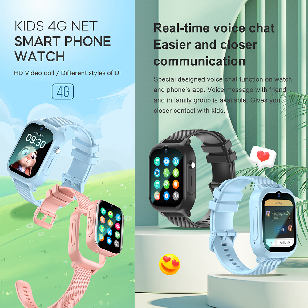 4G Kids Watch Video Call Phone Watch GPS Tracker SOS Call IP67 ...