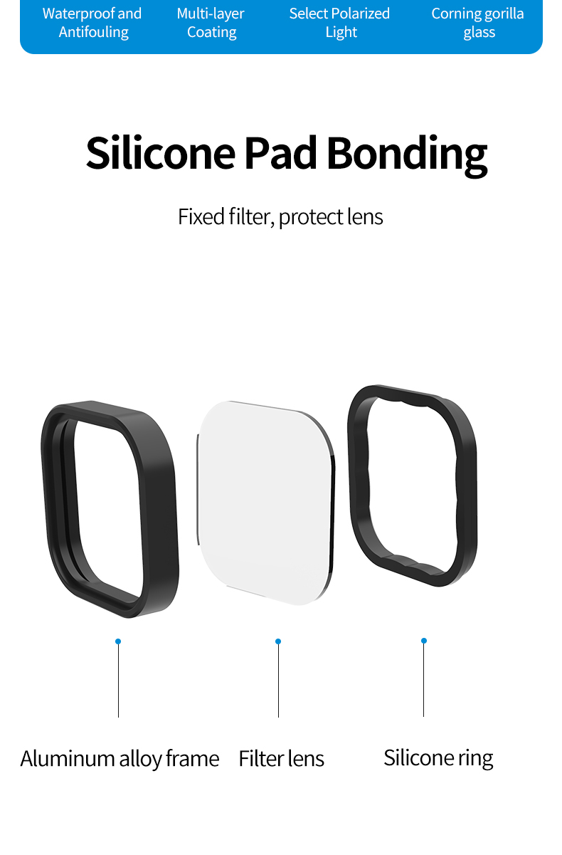 Kit Filtri ND TELESIN Per GoPro Hero 9/10/11/12 - ND8, ND16, ND32 Per Video Professionali E Luce Control