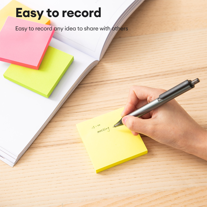 Deli EA03003 4 Pcs Color Sticky Notes Pad Notes Set 76×76mm 3''×3 ...