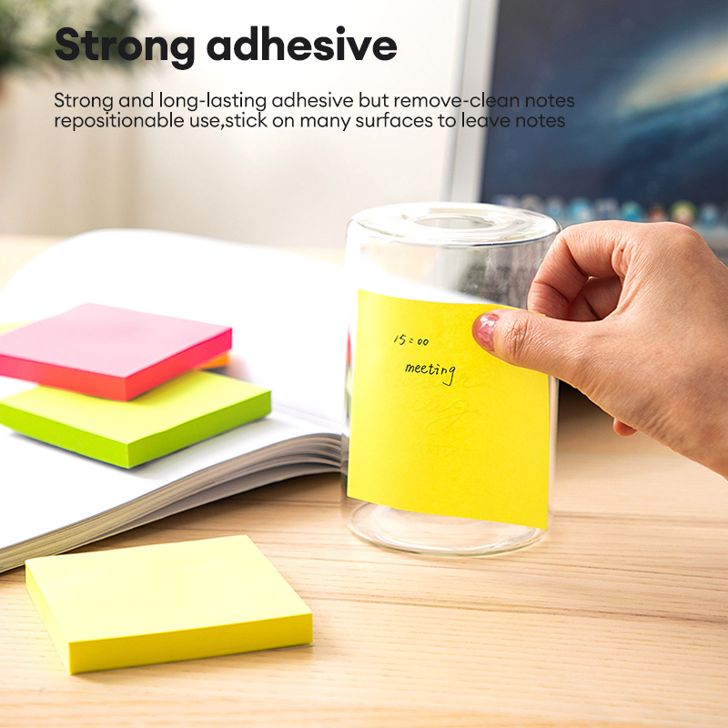 Deli EA03003 4 Pcs Color Sticky Notes Pad Notes Set 76×76mm 3''×3 ...
