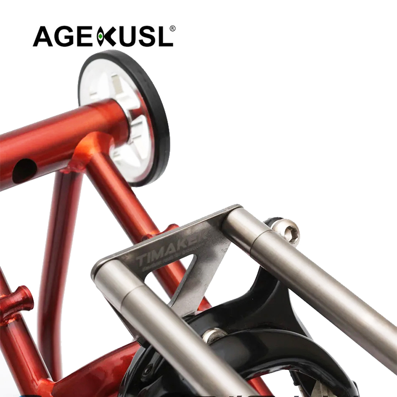 AGEKUSL Bike Rear Rack Bicycle Titanium Alloy Rear Rack TC4 Shelves Use ...