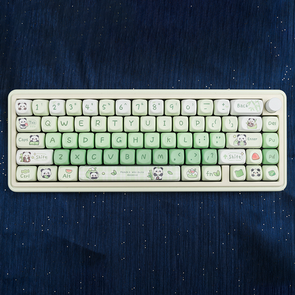 SOA Profile Gradient Panda Keycaps 142Keys/Set PBT Full Key Five-sided ...